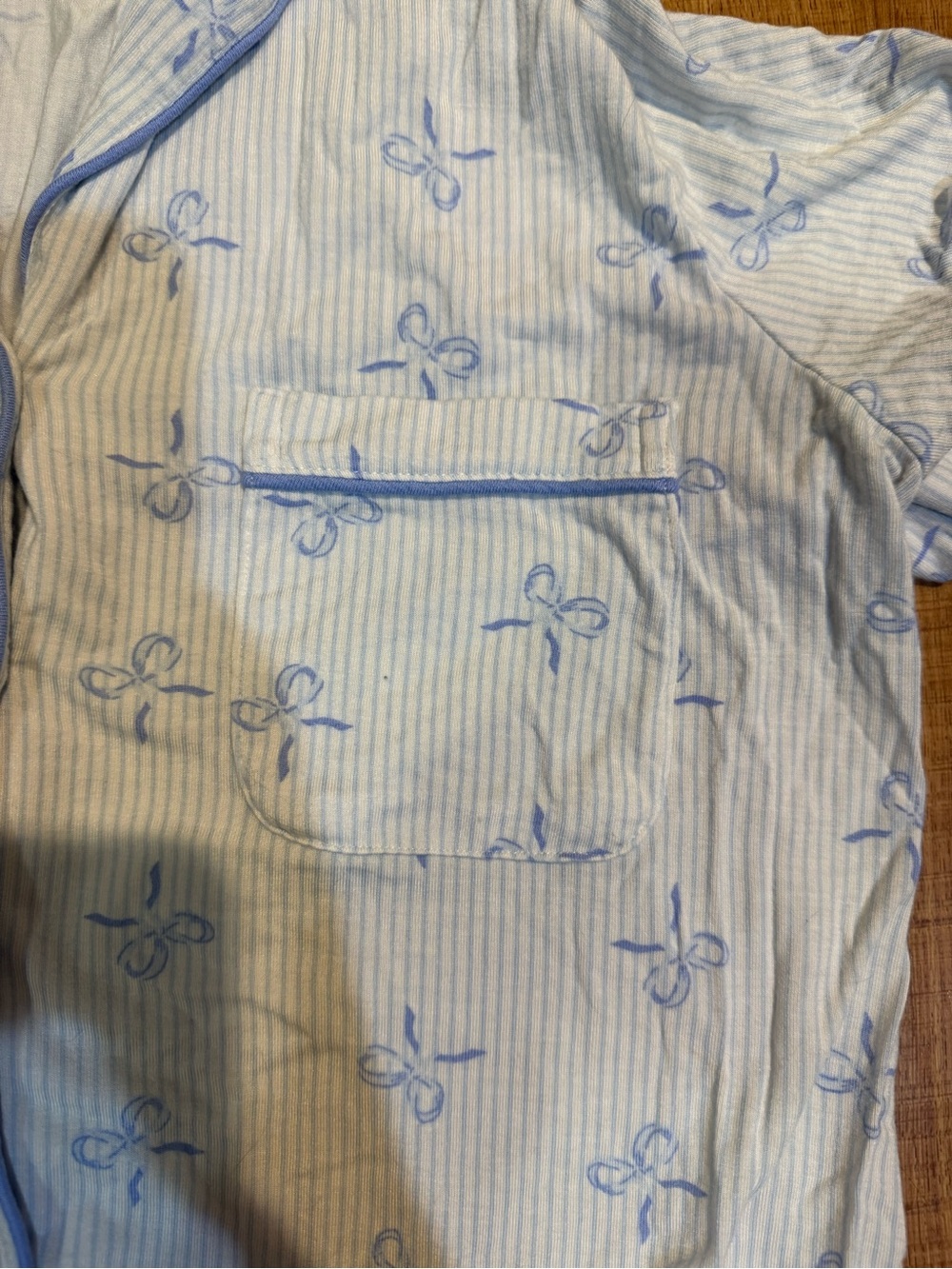 Striped & Bow Print Pajama Set - Picture 2 of 5